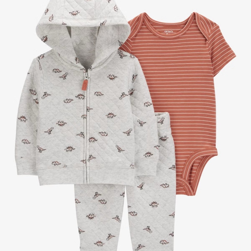 Baby 3-Piece Dinosaur Little Jacket Set